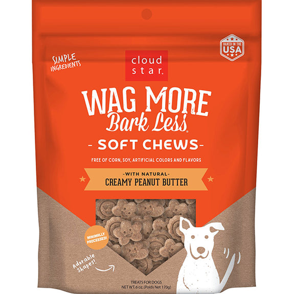Wag More Bark Less Soft & Chewy Creamy Peanut Butter Dog Treats