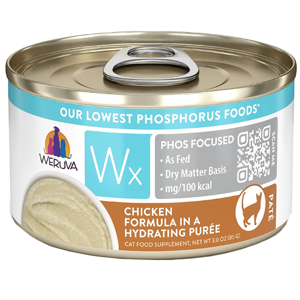 Wx Low Phosphorus Chicken Formula in a Hydrating Puree Grain-Free Wet Canned Cat Food