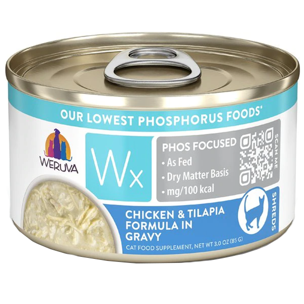 Wx Low Phosphorus Chicken & Tilapia Formula in Gravy Grain-Free Wet Canned Cat Food